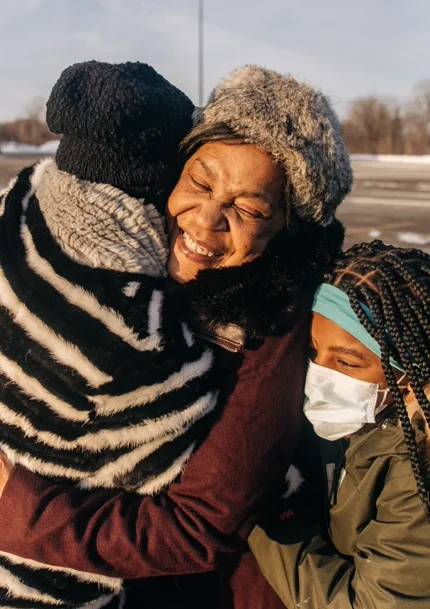Renay lynch, exonerated in 2024, hugging family