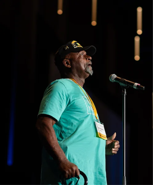 Leonard Mack speaking at the Innocence Network Conference in Seattle, WA