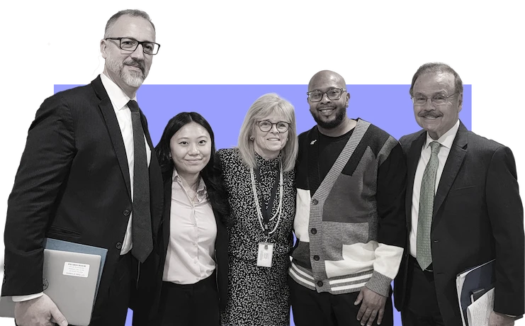 Five lawyers posing for photo